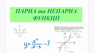 Парна та непарна функції. Властивості функцій. Алгебра 9. ЗНО математика.