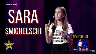 Românii au talent 2021: Sara Șmighelschi | PRESTAŢIE - PART 1 - Semifinala 1 | ROAST de zile mari!