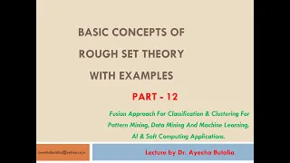 Basic concepts of Rough Set Theory with Examples by Dr. Ayesha Butalia