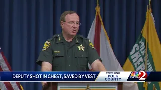 Polk County sheriff: Bulletproof vest saves deputy shot in chest