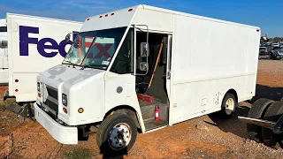 I Bought the Cheapest FedEX Truck EVER 24v Cummins + Allison for $4350!! Freightliner MT45 Step van!