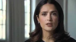 Salma Hayek Pinault in a Spanish language PSA for the National Domestic Violence Hotline