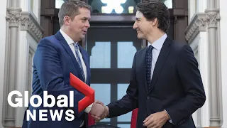 Trudeau meets with Scheer, says Parliament to reconvene Dec. 5