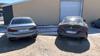 BMW 540i vs 840i Exhaust Sound *540i Remus Exhaust/ 840i Custom made Exhaust*