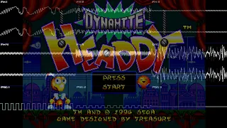 Dynamite Headdy (Mega Drive/Genesis) - Full Oscilloscope View