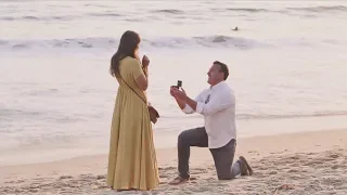 Chris & Christina Laguna Beach Proposal Video shot with drone - she said yes!