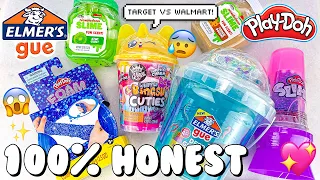 NEW STORE BOUGHT SLIMES UNDER $10 REVIEW! Target vs Walmart