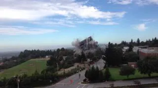 Cal State East Bay Warren Hall Building Implosion in HD