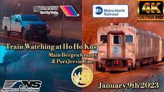 NJT, Metro North & Norfolk Southern Train Watching at Ho Ho Kus (1/9/23) Includes Hi-Rail!!!