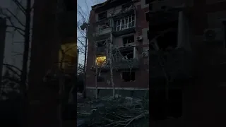 Славянск последствия ночного обстрела жилых домов, район 5 школы