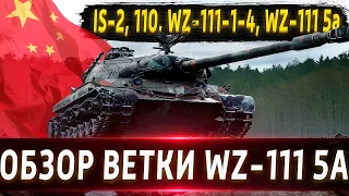 Обзор ветки WZ-111 model 5A🔥 От IS-2 к топу⚔️ На чем остановиться вдруг чего? Ветка 277 лучше?💥