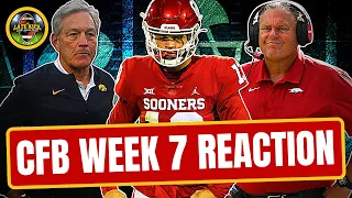 CFB Week 7 Reaction: Auburn + OU + Iowa + Texas + More (Late Kick Cut)