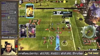 Dark Elves game 2 vs Humans (the Sage plays Blood Bowl 2)