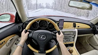 2005 Lexus SC 430 in the Snow - POV Michelin Cross Climate 2 Driving Impressions