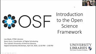 Catholic University Libraries: Introduction to the Open Science Framework