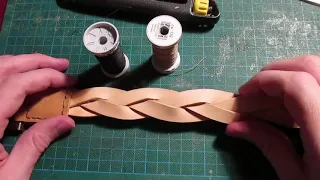 Making a braided leather belt