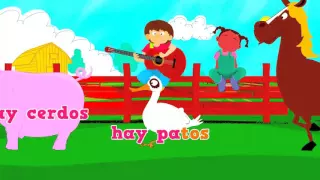 La Granja  y sus animales. Farm animals in Spanish. Song to learn farm animals in Spanish for kids