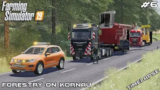 Transporting HUGE forestry machines | Forestry on Kornau | Farming Simulator 19 | Episode 6