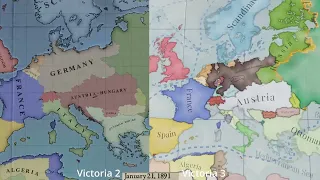 Victoria 3 vs Victoria 2 - Timelapse 100 ANOS!