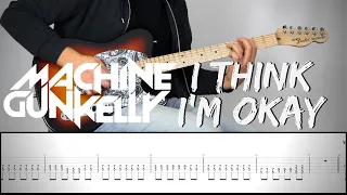 MACHINE GUN KELLY - I THINK I'M OKAY | Guitar Cover Tutorial (FREE TAB)