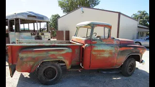 1955 Chevy Truck conversion small to large window, long bed to short bed.