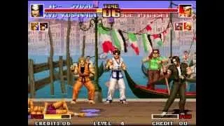 The King of Fighters 94 Custom Team edit boss Rom hack neo geo full play through