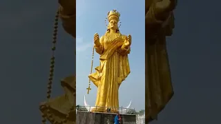 Elakurichi Adaikala Madha Shrine | A 53-feet-high bronze statue of Adaikala Matha #ariyalur #shorts