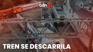 Se descarriló un tren por exceso de velocidad, 18 autos fueron afectados