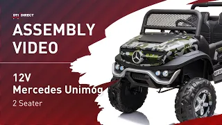 12V 4x4 Mercedes Benz Unimog 2 Seater Ride on Car (Assembly Video)