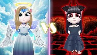 ANGEL ANGELA😇 vS DEVIL ANGELA👿 || new reincarnation || cosplay