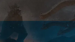 Godzilla vs King Ghidorah (no blue filter) - Antarctica Battle - Godzilla: King of the Monsters