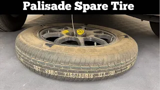 2020 - 2022 Hyundai Palisade Spare Tire Location - How To Remove Spare & Jack Change Flat Tire