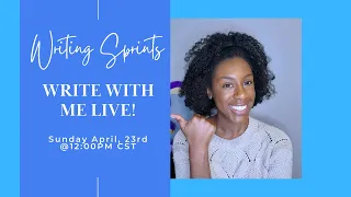 Writing Sprints Live! | Sunday writing sprints @12:00 PM CST