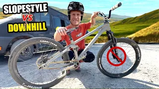 GNARLY DOWNHILL MTB TRAILS ON A PURE SLOPESTYLE BIKE - WILL IT WORK?