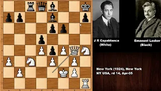 Jose Raul Capablanca vs Emanuel Lasker - New York (1924)