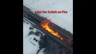 Cleaning Snow out of Railroad Switches