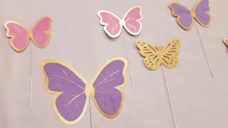 DIY Butterfly | DIY Butterfly Cake Topper | Butterfly Theme Birthday | Buddy's Art