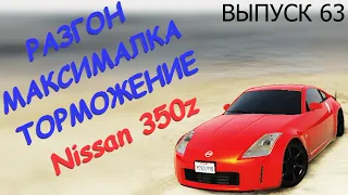 Nissan 350z FT ЧЕСТНЫЕ разгон / максималка / торможение на GTA5RP