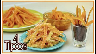 CASCARAS DE NARANJA CONFITADAS | 4 VERSIONES!