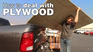 How to break down plywood. A guide to cutting, moving and hauling plywood by yourself.