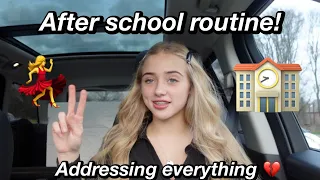 MY AFTER SCHOOL ROUTINE & addressing everything..