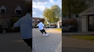 INSANE LAMBORGHINI FOOTBALL TRICKSHOT 🤯🎯 #shorts #viral