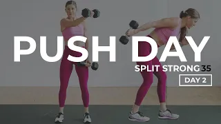 35-Minute PUSH Workout (Chest + Shoulders + Triceps + Cardio) | SplitStrong 35 DAY 2 🔥