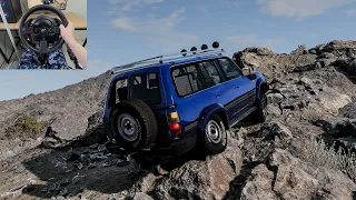 BeamNG Drive - Toyota Land Cruiser J80 | OFF-ROAD [Steering wheel gameplay]