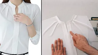 🔥 Best Way Women's Collar Sewing ✅️ Sewing Tutorial and Technique 🤩