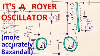 Battery fluorescent inverter + Royer oscillator explained