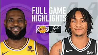 Los Angeles Lakers vs San Antonio Spurs Full Game Highlights | December 15 | 2024 NBA Season