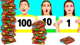 100 Слоев еды Челлендж | Сумасшедший челлендж от KaZaZa Challenge