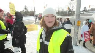 Teachers picket outside OCDSB