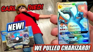 WE PULLED ULTRA RARE CHARIZARD FROM THE NEW HIDDEN FATES POKEBALL COLLECTION POKEMON CARDS BOX!